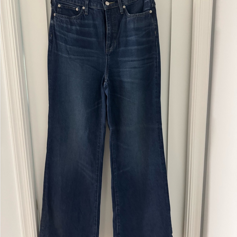 JCrew Women's Blue Wide-Leg Jeans